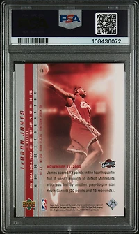 2003 Upper Deck Lebron James Phenomenal Beginnings Lebron James PSA