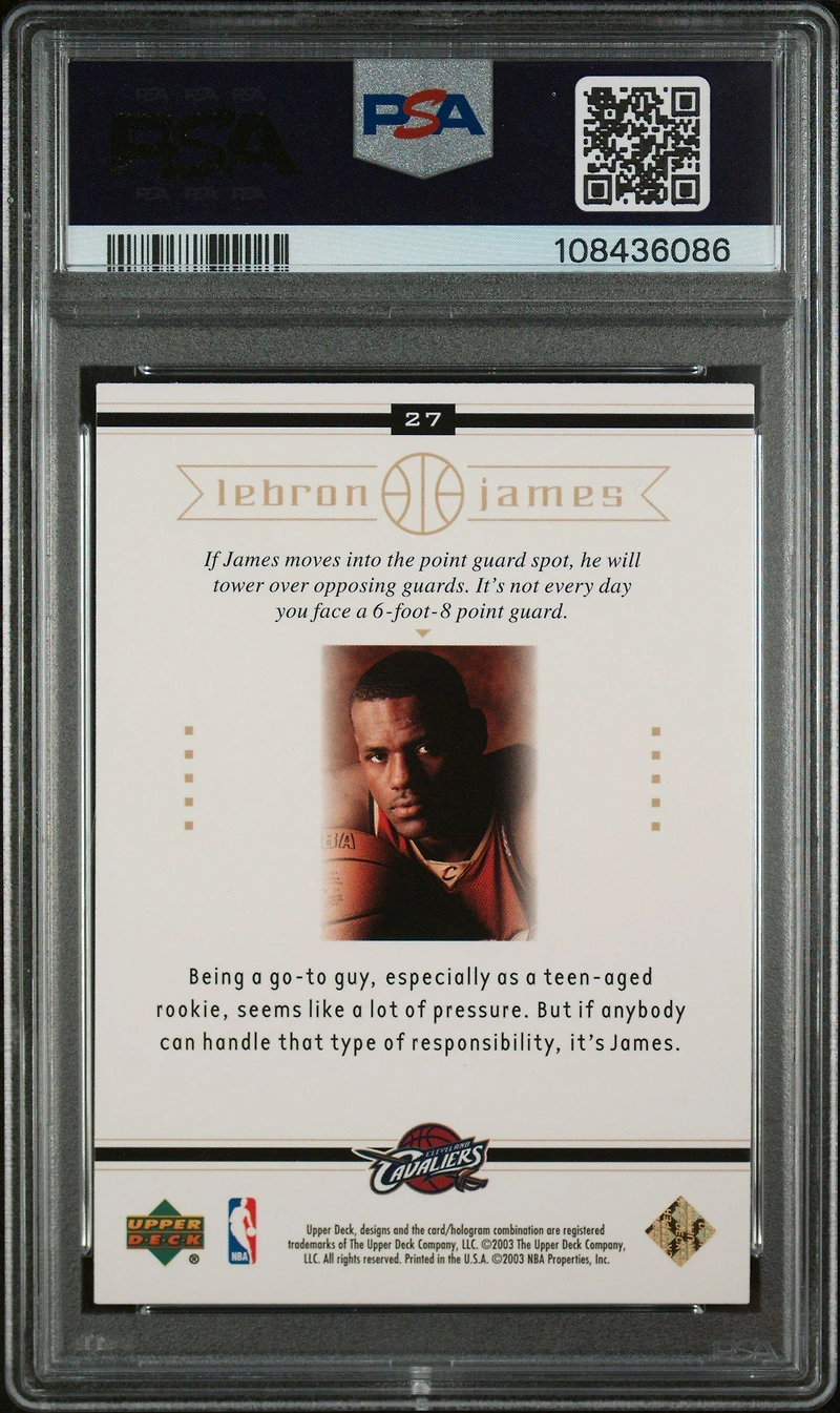 2003 Upper Deck Lebron James Box Set Lebron James PSA