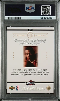 2003 Upper Deck Lebron James Box Set Lebron James PSA