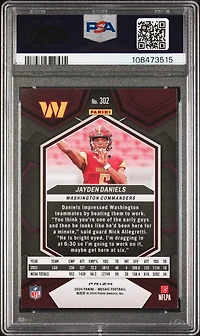 2024 Panini Mosaic 302 Jayden Daniels Reactive Yellow PSA