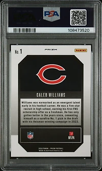 2024 Panini Prizm Emergent 1 Caleb Williams Green Prizm PSA