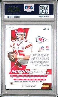 2024 Panini Prizm Prizm Flashback 3 Patrick Mahomes Ii PSA 10
