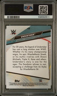 2020 Topps Wwe Finest 120 Undertaker Red Refractor PSA 10