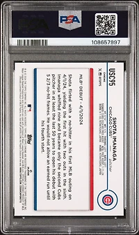 2024 Topps Chrome Update Usc95 Shota Imanaga X-fractor PSA 10