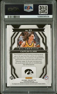 2024 Panini Prizm Draft Picks All-american 23 Caitlin Clark PSA
