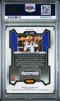 2024 Panini Prizm Draft Picks 108 Jayden Daniels Red Ice PSA 10