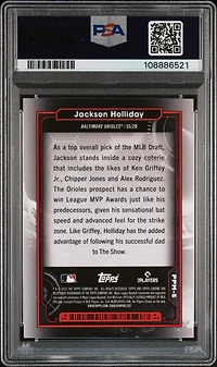 2024 Topps Chrome Cosmic Planetary Pursuit 5 Jackson Holliday Mercury PSA 10