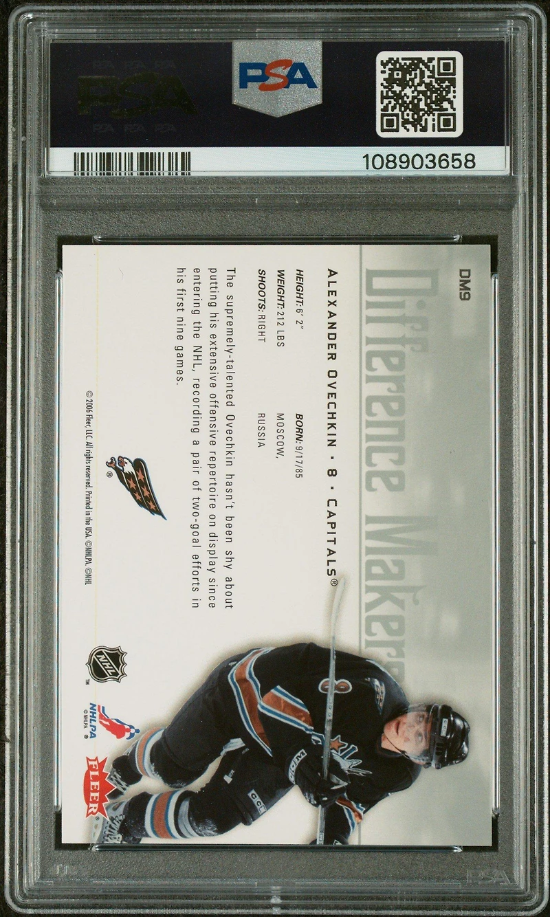 2005 Ultra Difference Makers Dm9 Alexander Ovechkin PSA 9