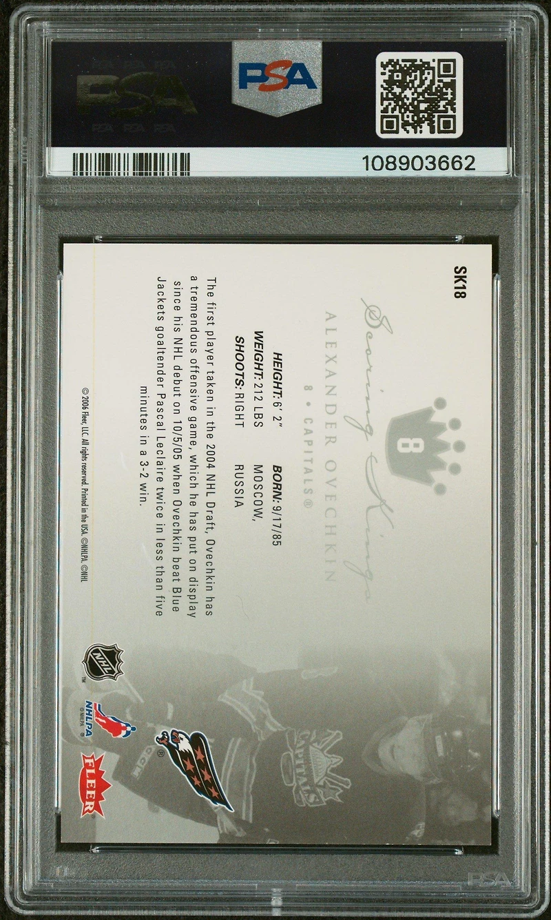 2005 Ultra Scoring Kings Sk18 Alexander Ovechkin PSA 9