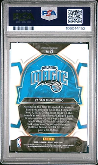 2022 Panini Select 72 Paolo Banchero Blue PSA 10