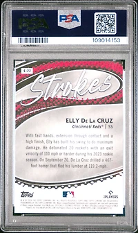 2024 Topps Chrome Strokes S22 Elly De La Cruz PSA 10