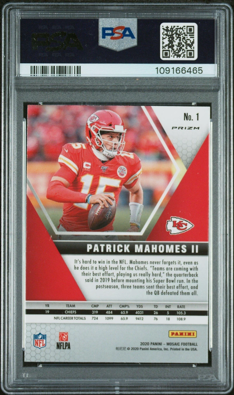 Panini Mosaic 1 Patrick Mahomes Ii Camo Pink PSA 10