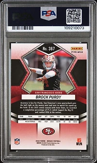 2022 Panini Mosaic 367 Brock Purdy Mosaic PSA