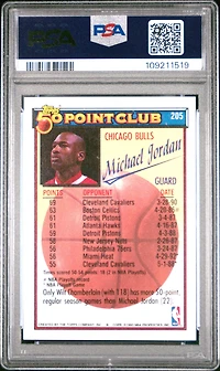 1992 Topps Gold 205 Michael Jordan PSA 9