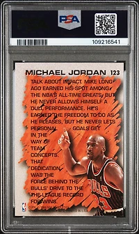 1996 Fleer 123 Michael Jordan PSA 8