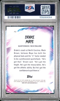 2024 Topps Chrome Finesse F2 Drake Maye X-fractor PSA 10