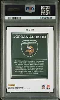 2023 Panini Donruss Downtown! D18 Jordan Addison PSA