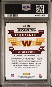 2024 Panini Rookies & Stars Crusade Cjds Jayden Daniels Red Plaid PSA 10