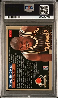 1992 Ultra Rejectors 4 Shaquille O'neal PSA 9