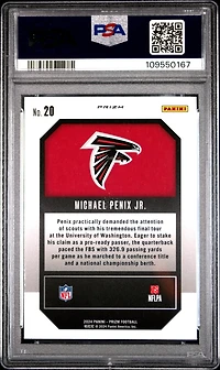 2024 Panini Prizm Emergent 20 Michael Penix Jr. Green Prizm PSA 10