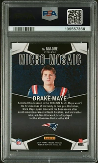 2024 Panini Mosaic Micro Mosaic Mmdme Drake Maye PSA 10