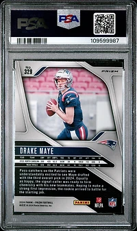2024 Panini Prizm 329 Drake Maye Pink Prizm PSA 9