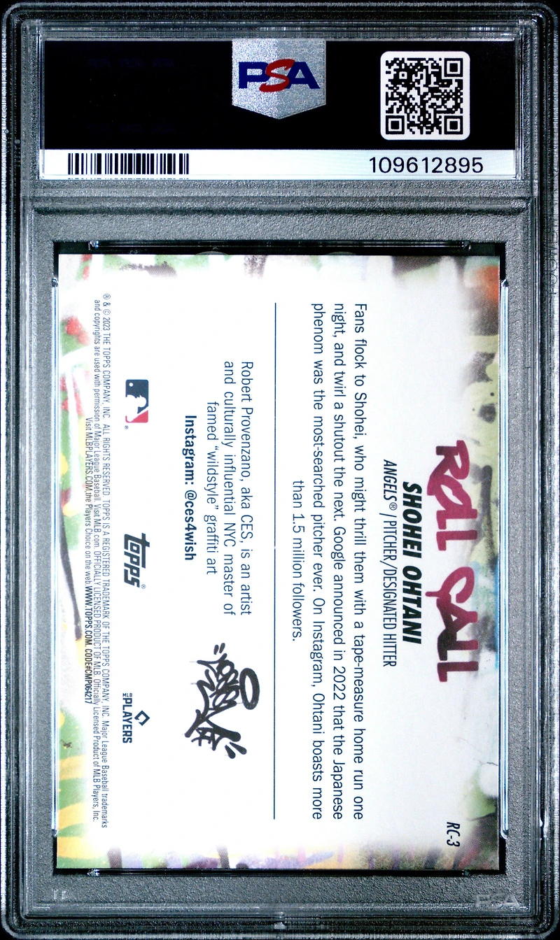 2023 Topps Big League Roll Call Wildstyle Edition Rc3 Shohei Ohtani PSA 10