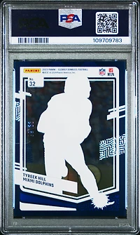 2023 Panini Clearly Donruss 32 Tyreek Hill Blue PSA 10