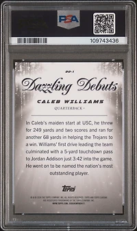 2024 Topps Chrome Dazzling Debuts Dd1 Caleb Williams PSA 10