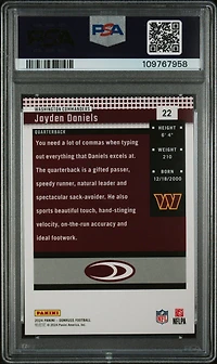 2024 Panini Donruss Retro 2004 22 Jayden Daniels PSA 10