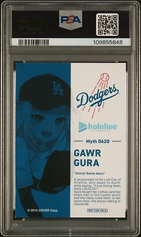 2024 Dodgers X Hololive Collaboration Hololive Night Gawr Gura PSA 8