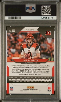 Panini Prizm Joe Burrow Red/white/blue Prizm PSA