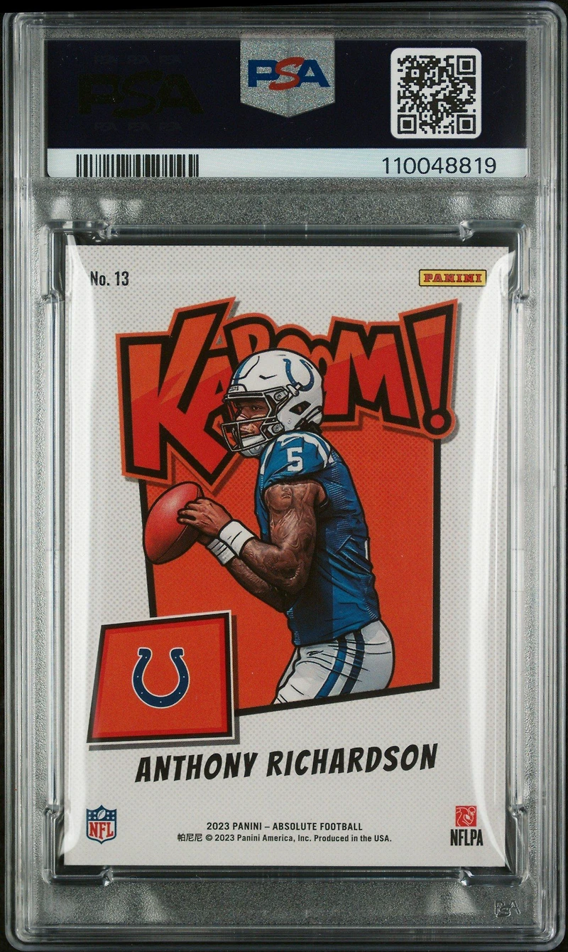 2023 Panini Absolute Kaboom! Horizontal 13 Anthony Richardson PSA 9