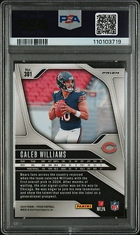 2024 Panini Prizm 301 Caleb Williams Neon Green Pulsar PSA