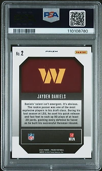 2024 Panini Prizm Emergent 2 Jayden Daniels Prizm PSA
