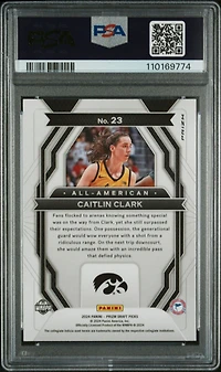 2024 Panini Prizm Draft Picks All-american 23 Caitlin Clark Red Ice PSA 10