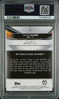 Bowman University Best Caitlin Clark PSA