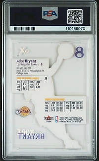 2003 Fleer E-x 9 Kobe Bryant PSA 8