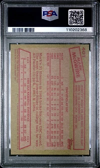 1985 Topps 401 Mark Mcgwire 1984 Usa Baseball Team PSA