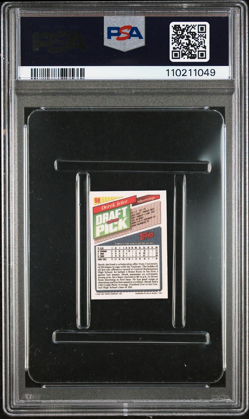 1993 Topps Micro 98 Derek Jeter PSA 8