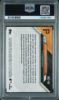 2024 Topps Now Mlb Rookie Cup Team Set Rc10 Paul Skenes PSA 10