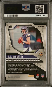 2024 Panini Prizm 400 Jj Mccarthy Lazer Prizm PSA 9