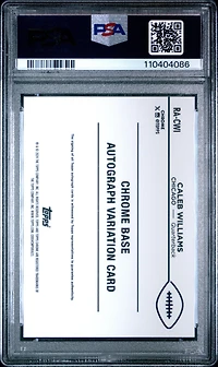 2024 Topps Chrome Rookie Autographs Variations Racwi Caleb Williams PSA 10