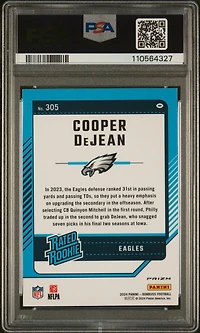 2024 Panini Donruss 305 Cooper Dejean Optic Preview-red Pandora PSA