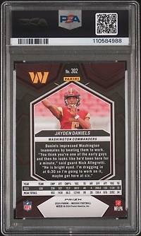 2024 Panini Mosaic 302 Jayden Daniels Reactive Blue PSA 10