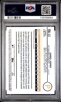 2024 Topps Chrome Update Chrome Baseball Update Series Autographs Rajj Jared Jones Purple Refractor PSA 10