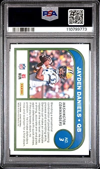 2024 Panini Score Protential 3 Jayden Daniels PSA 10