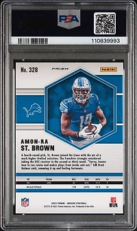 2021 Panini Mosaic 328 Amon-ra St. Brown Mosaic PSA