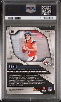 2024 Panini Prizm 309 Bo Nix Lazer Prizm PSA