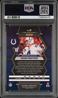 2023 Panini Mosaic 98 Adam Vinatieri Genesis PSA 9
